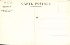 CPA Deauville vue generale des jardins et de la plage