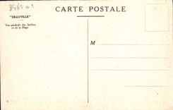 CPA Deauville Vue generale des jardins et de la plage