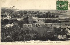 CPA Deauville La plage fleurie vue generale prise de la route de Honfleur