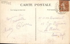 VINTAGE POSTCARD Deauville the beach flowered during the race Hippisme horses