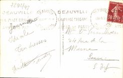 CPA Deauville la plage fleurie le normandy hotel