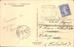 CPA Deauville La plage fleurie le normandy hotel