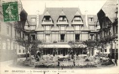 VINTAGE POSTCARD Deauville Normandy hotel Court Norman