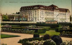 VINTAGE POSTCARD Deauville the royal Hotel seen of the gardens of the casino