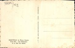 CPA Deauville La plage fleurie les planches et le bar du soleil