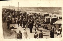 VINTAGE POSTCARD Deauville the flowered beach the promande and the beach