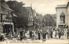 CPA Deauville La plage fleurie la potiniere