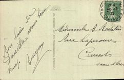 CPA Deauville la plage fleurie rue gontaut biron