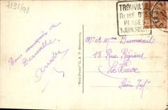 CPA Deauville Le plage fleurie la place morny