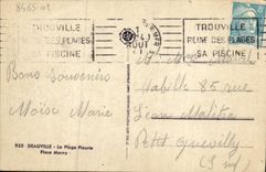 CPA Deauville La plage fleurie place morny