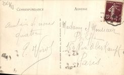 VINTAGE POSTCARD Deauville the Firm flowered beach of the slope