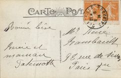 VINTAGE POSTCARD Deauville the flowered beach basins of the yachts Boats