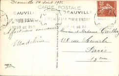 CPA Deauville La plage fleurie le bassins des yachts Bateaux