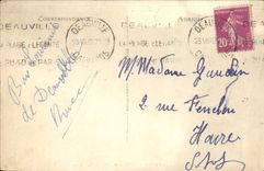 VINTAGE POSTCARD Deauville flowered Beach the atrium