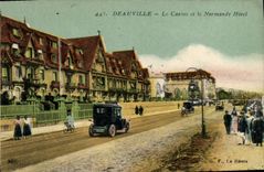 VINTAGE POSTCARD Deauville the casino and the normandy hotel