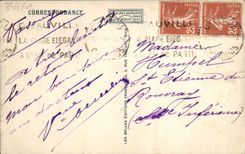 CPA Deauville Plage fleurie hotel normandy vue sur les jardins