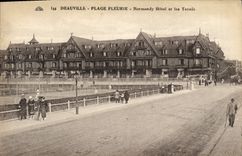 CPA Deauville Plage fleurie normandy hotel et les tennis
