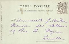 VINTAGE POSTCARD Deauville On Sea the Walk of the Beach the Elisabeth Villa