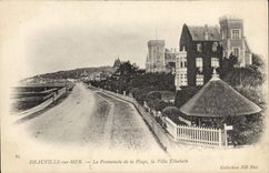 CPA Deauville Sur Mer La Promenade de la Plage la Villa Elisabeth