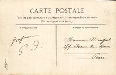 POSTAL Trouville de la VENDIMIA la salida del barco del barco de Le Havre