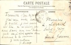 POSTAL Trouville de la VENDIMIA la terraza del casino y de los tableros