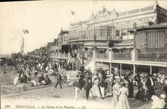 POSTAL Trouville de la VENDIMIA el casino y los tableros