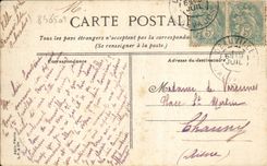 POSTAL Trouville de la VENDIMIA la caminata del embarcadero por el tiempo pesado
