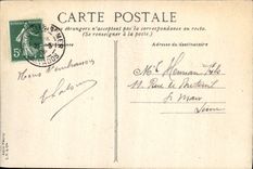 POSTAL Trouville de la VENDIMIA la caminata del embarcadero vista del martirio