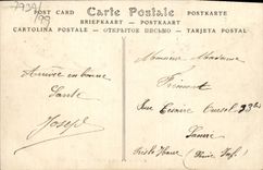 POSTAL Trouville de la VENDIMIA en los tiros de Mer él caminata por el tiempo pesado