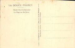 Reina de Trouville de la POSTAL de la VENDIMIA de las playas la playa vista de los embarcaderos