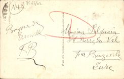 Reina de Trouville de la POSTAL de la VENDIMIA de la opinión de las playas de la playa y de la piscina