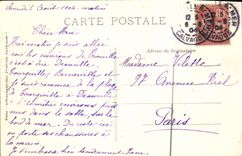 POSTAL Trouville de la VENDIMIA la cuba del barco de Deauville