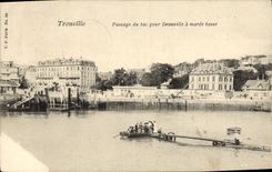 CPA Trouville Passage du Bac Deauville a Maree Basse