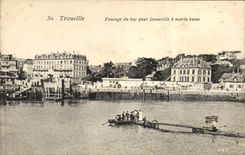CPA Trouville Passage du Bac Deauville a Maree Basse