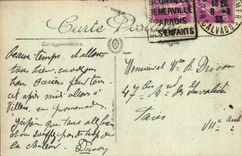 POSTAL Trouville de la VENDIMIA en el mar la cuba y el lugar del casino