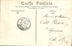 POSTAL Trouville de la VENDIMIA en el mar la playa por la hora del baño