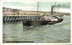 CPA Trouville Depart du bateau du Havre 