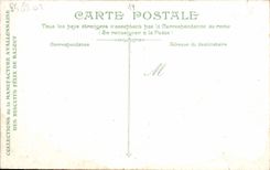 Salida de Trouville de la POSTAL de la VENDIMIA del barco de Le Havre