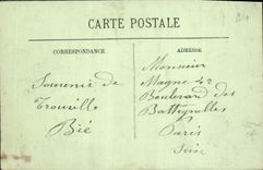 POSTAL Trouville Arriviee de la VENDIMIA del barco de Le Havre