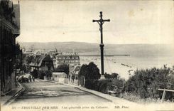 POSTAL Trouville de la VENDIMIA en la opinión del mar tomada del martirio