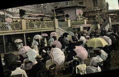 POSTAL Trouville de la VENDIMIA la hora de la música al casino