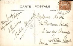 POSTAL Trouville de la VENDIMIA el casino y el barco del embarcadero