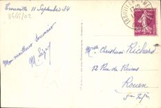 POSTAL Trouville de la VENDIMIA el casino y los nuevos jardines