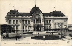 POSTAL Trouville de la VENDIMIA en el ataque frontal del mar del casino