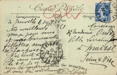 POSTAL Trouville de la VENDIMIA el casino y la playa