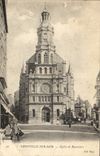 POSTAL Trouville de la VENDIMIA la iglesia De Bonsecours