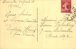 POSTAL Trouville Deauville de la VENDIMIA el nuevo lavabo de los barcos de los yates