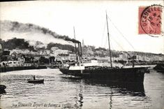 CPA Trouville Depart du Bateau a vapeur