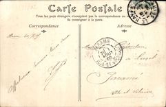 POSTAL Trouville de la VENDIMIA la caminata del embarcadero a la hora de Parrivee del barco