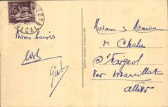 La POSTAL Trouville de la VENDIMIA la reina de las playas salió del barco de Le Havre